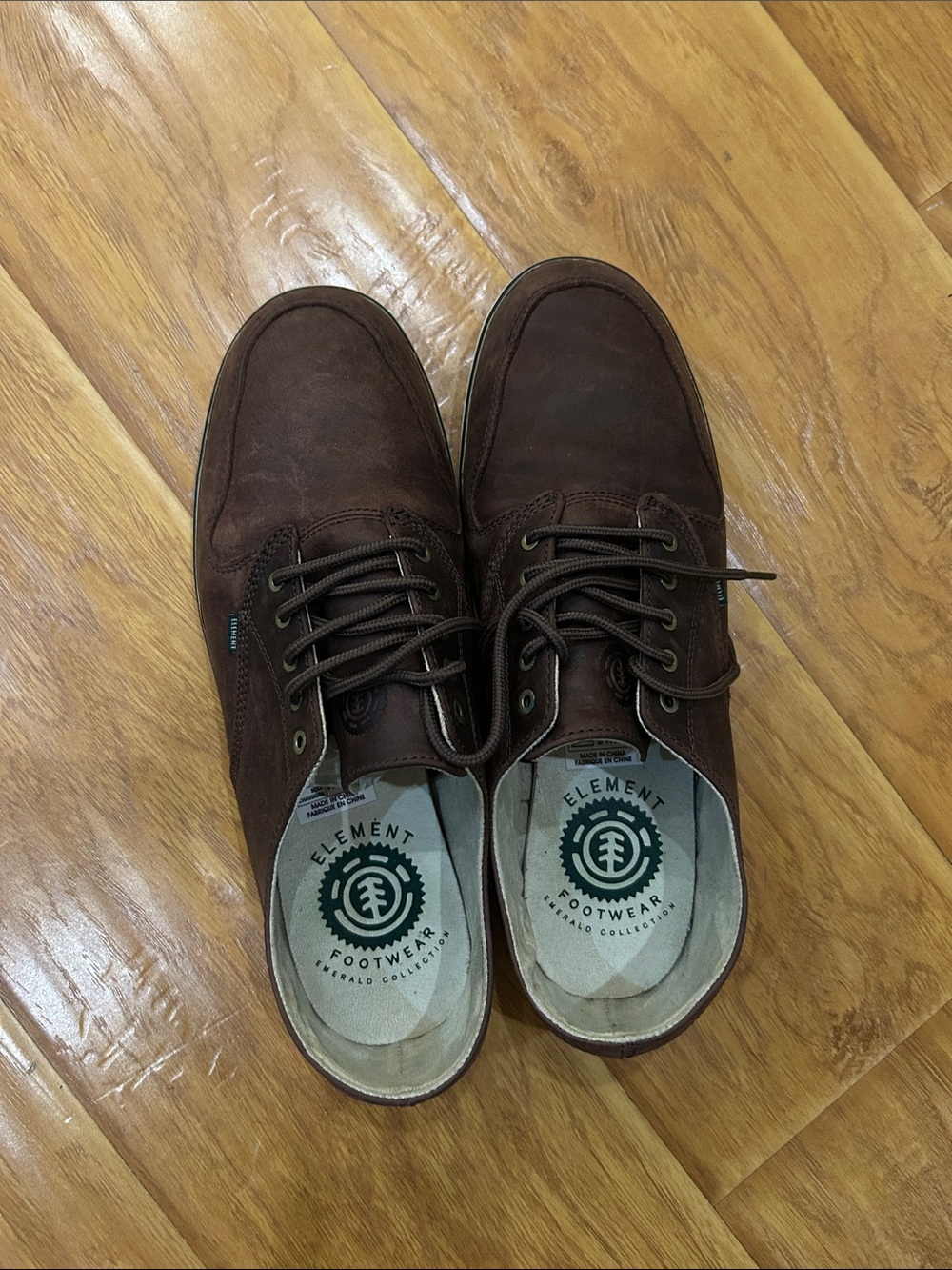 Element Men's Brown Leather Lace-Up Shoes
